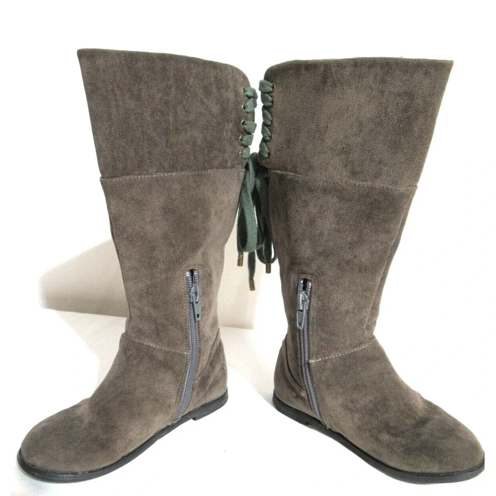 Joyfolie Chantal Toddler Girl's Size 7 Tall Brown Suede Fully Lined Boots